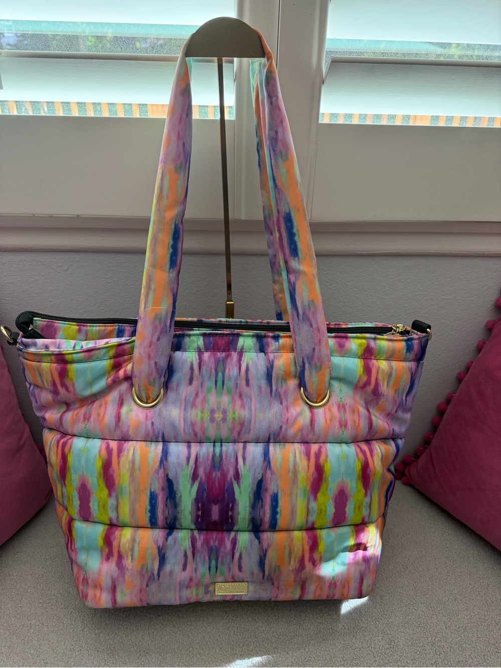 🎀 Luv Betsey by Betsey Johnson Watercolor Quilted Puffer Tote 🎀 NWOT